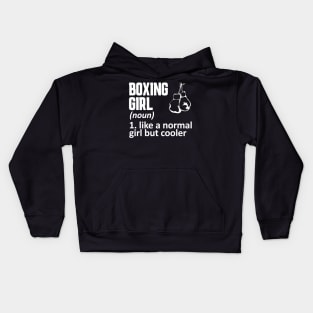 boxing girl Kids Hoodie